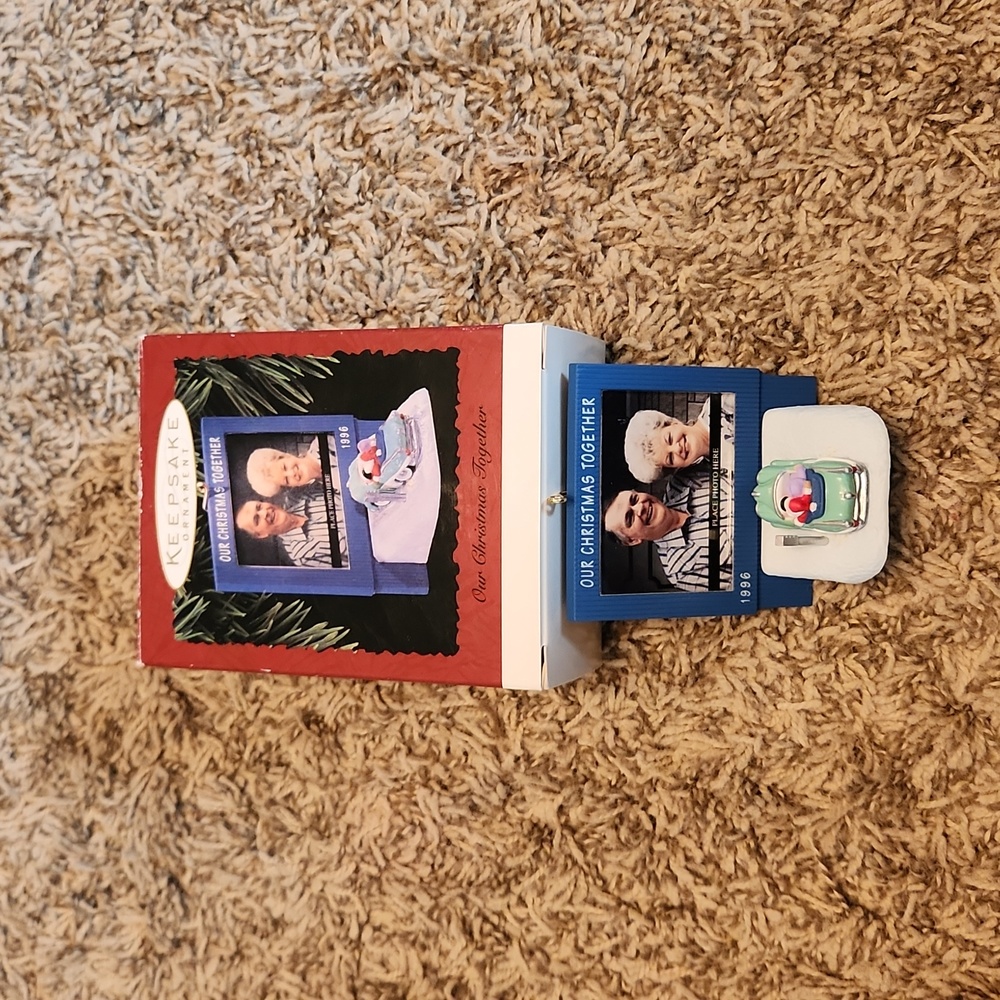 Vintage Hallmark Keepsake 1996 Our Christmas Together Photo Holder Ornament